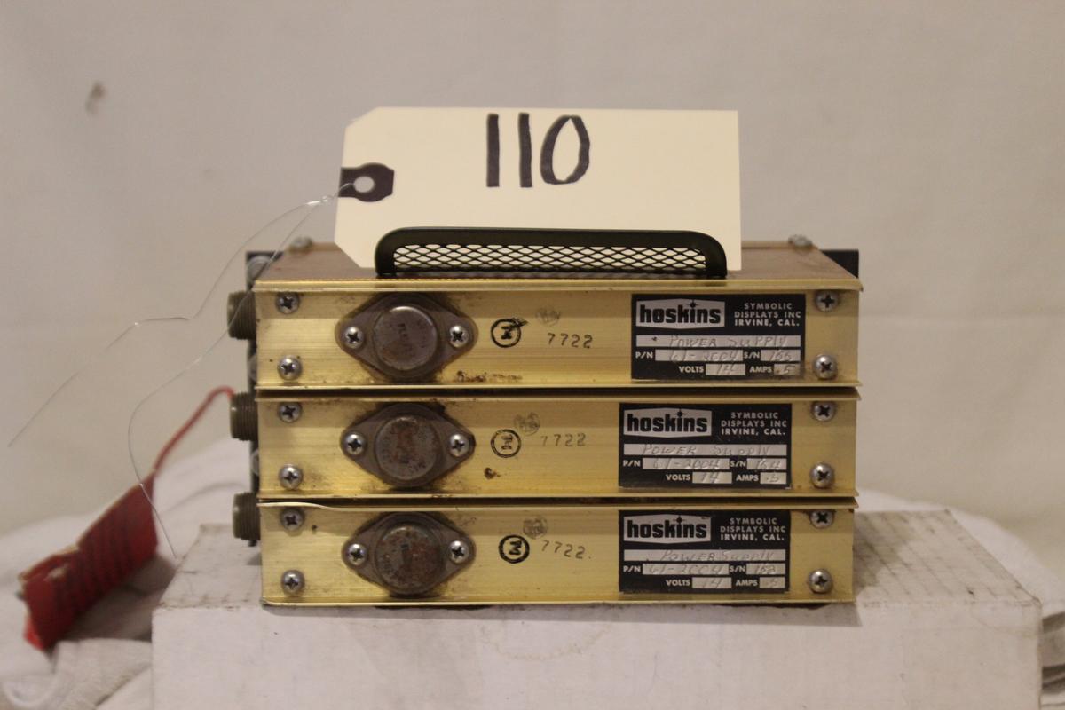 Lot Of 3 Hoskins Power Supply Pn 61-2004