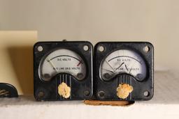 Lot Of 2 Small Volt Meters