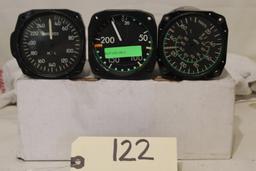 Lot Of 3 Macleod/aerosonic/canadian Aircraft Airspeed Indicator Pn 20025-21118