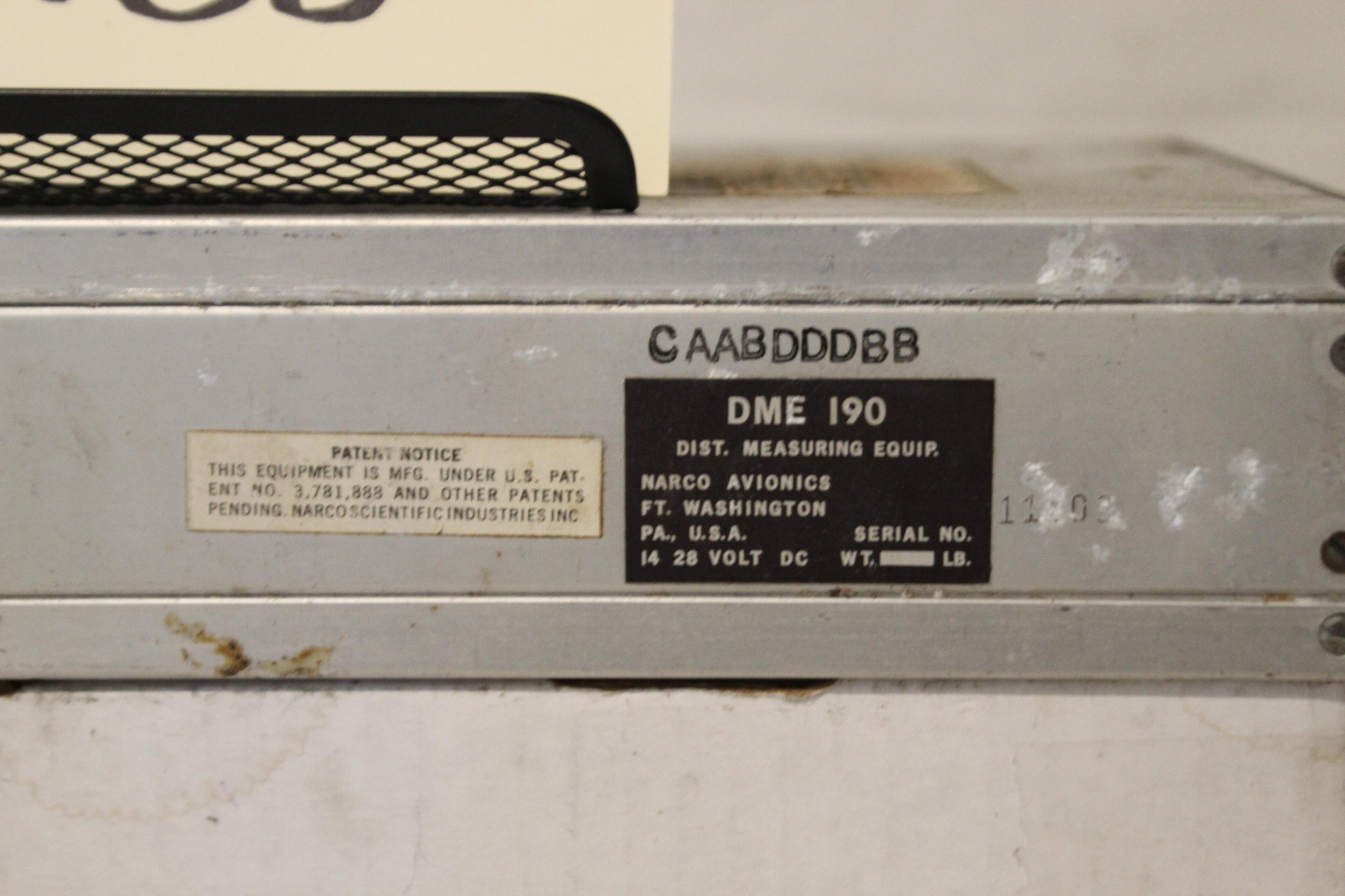 Narco Avionics Distance Measuring Equipment Dme 190