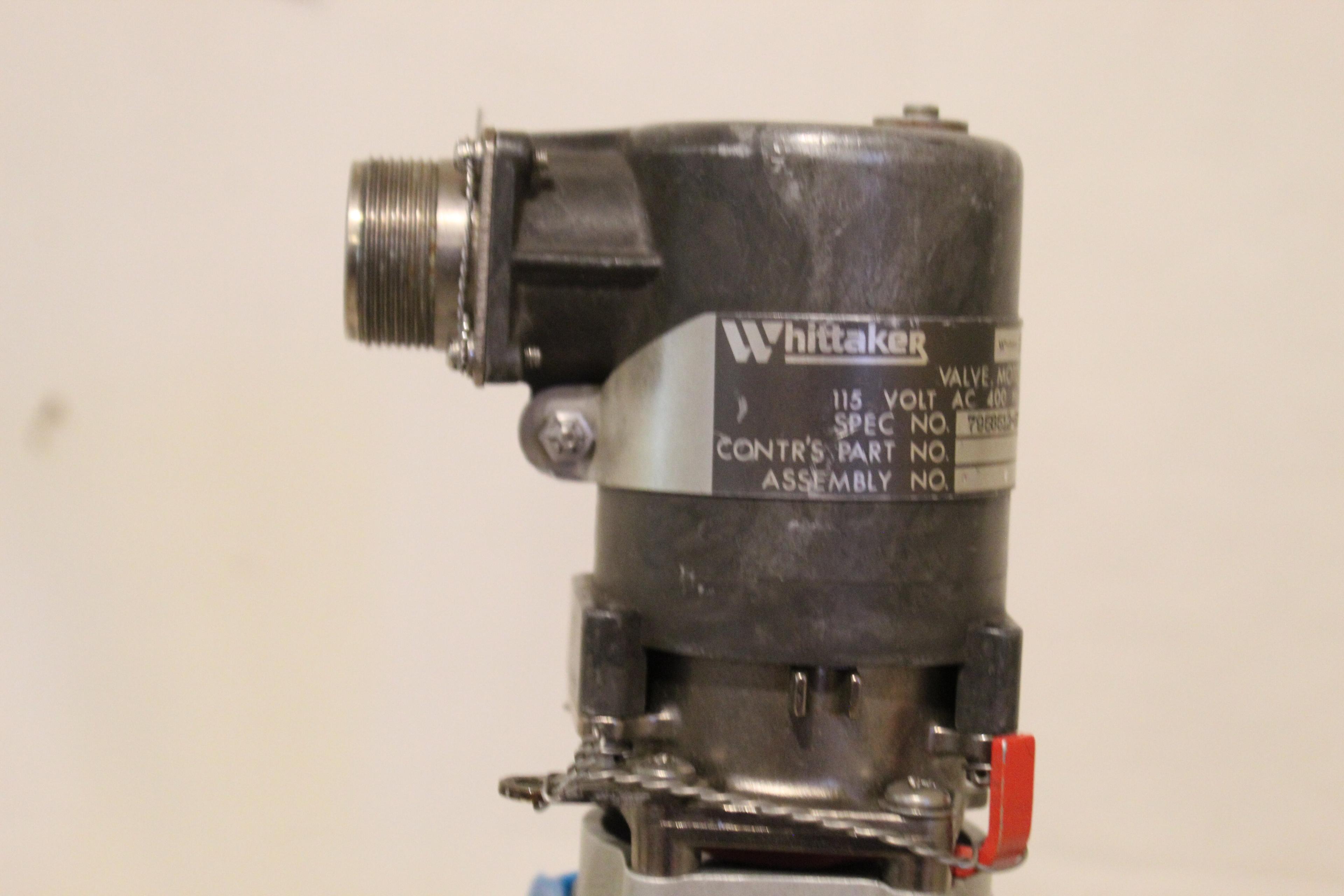 Whittaker Valve Motor-operated Air Shutoff Pn 320115 C