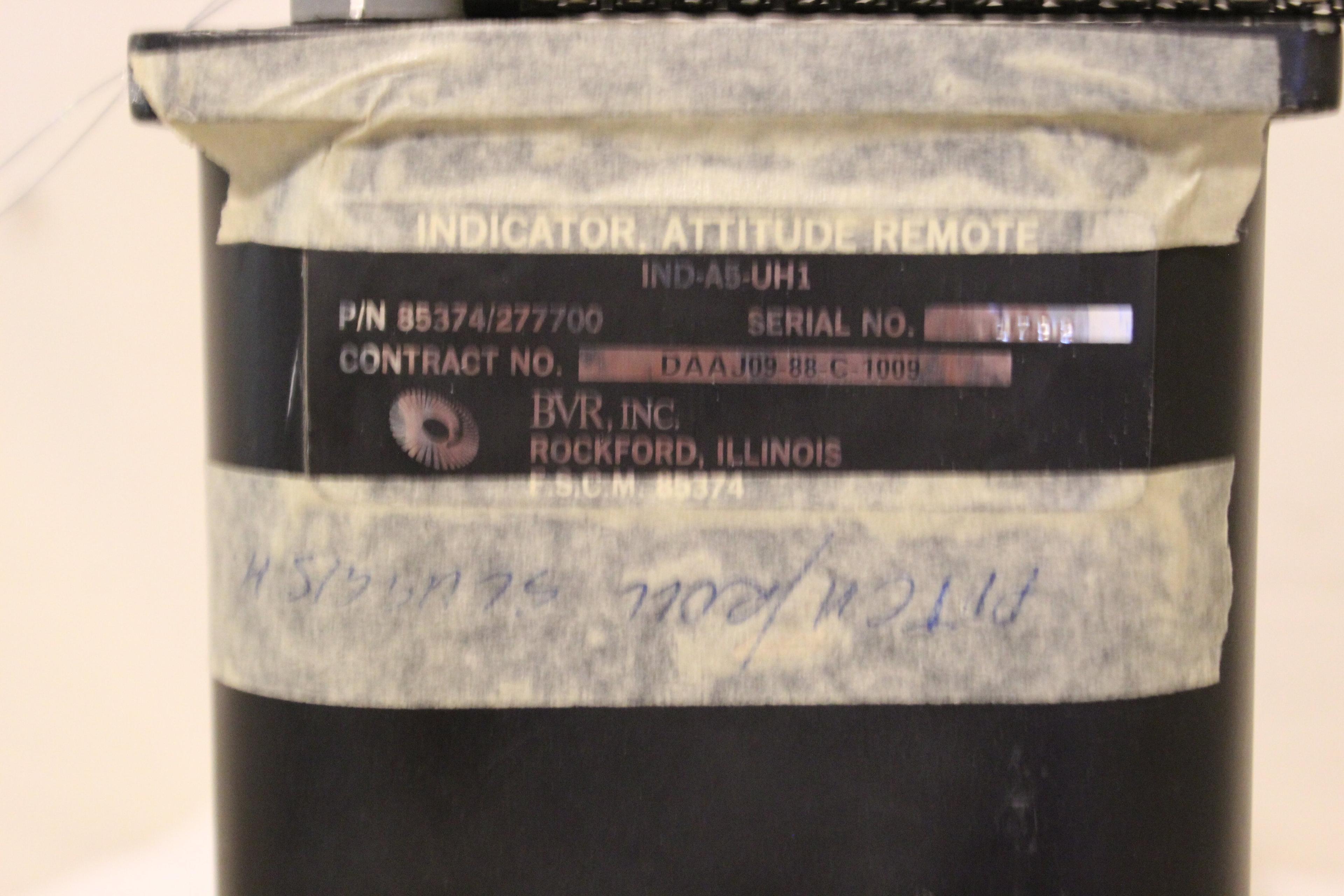 Bvr Remote Attitude Indicator Ind-a5-uh1 Pn 85374/277700