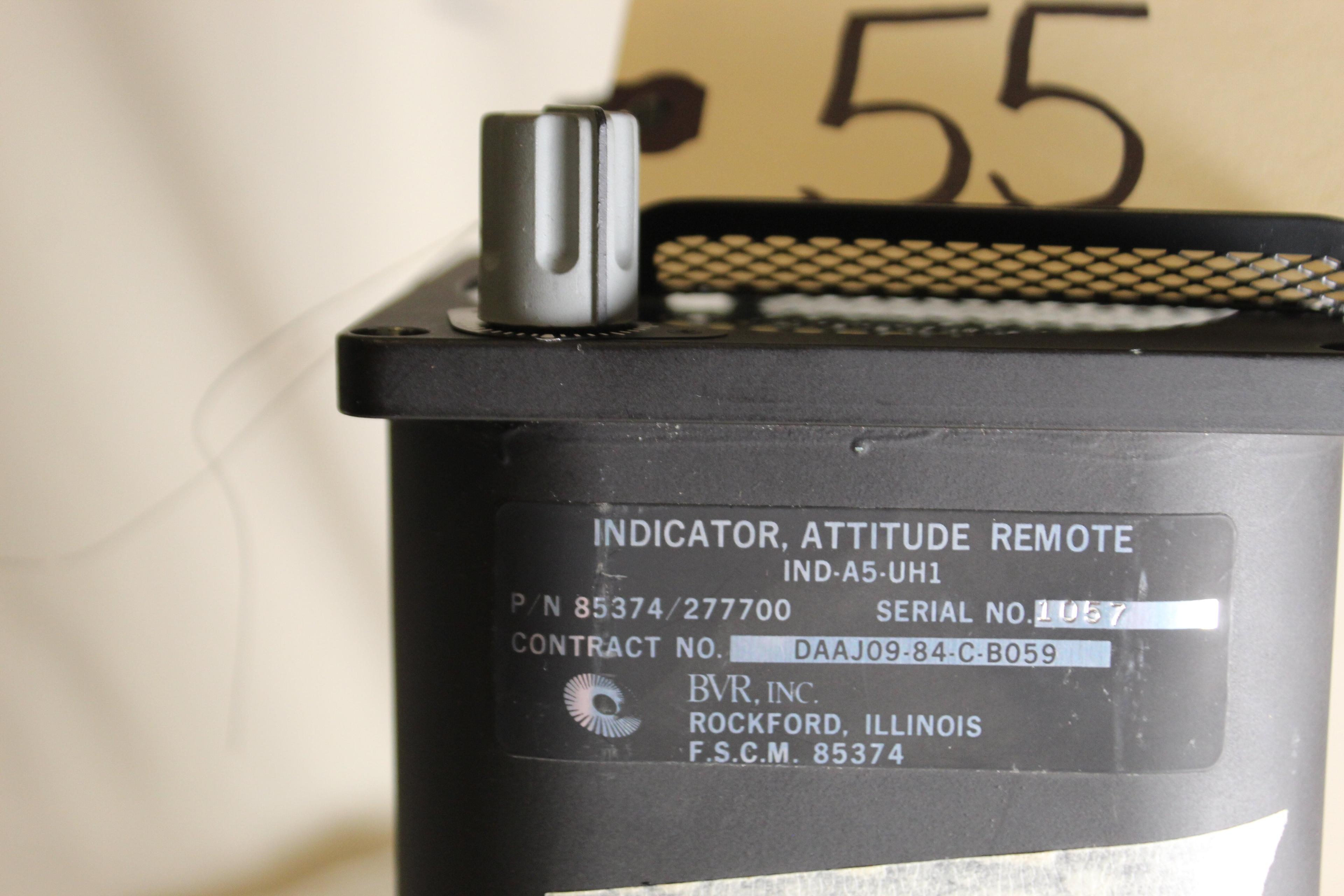 Bvr Remote Attitude Indicator Ind-a5-uh1 Pn 85374/277700