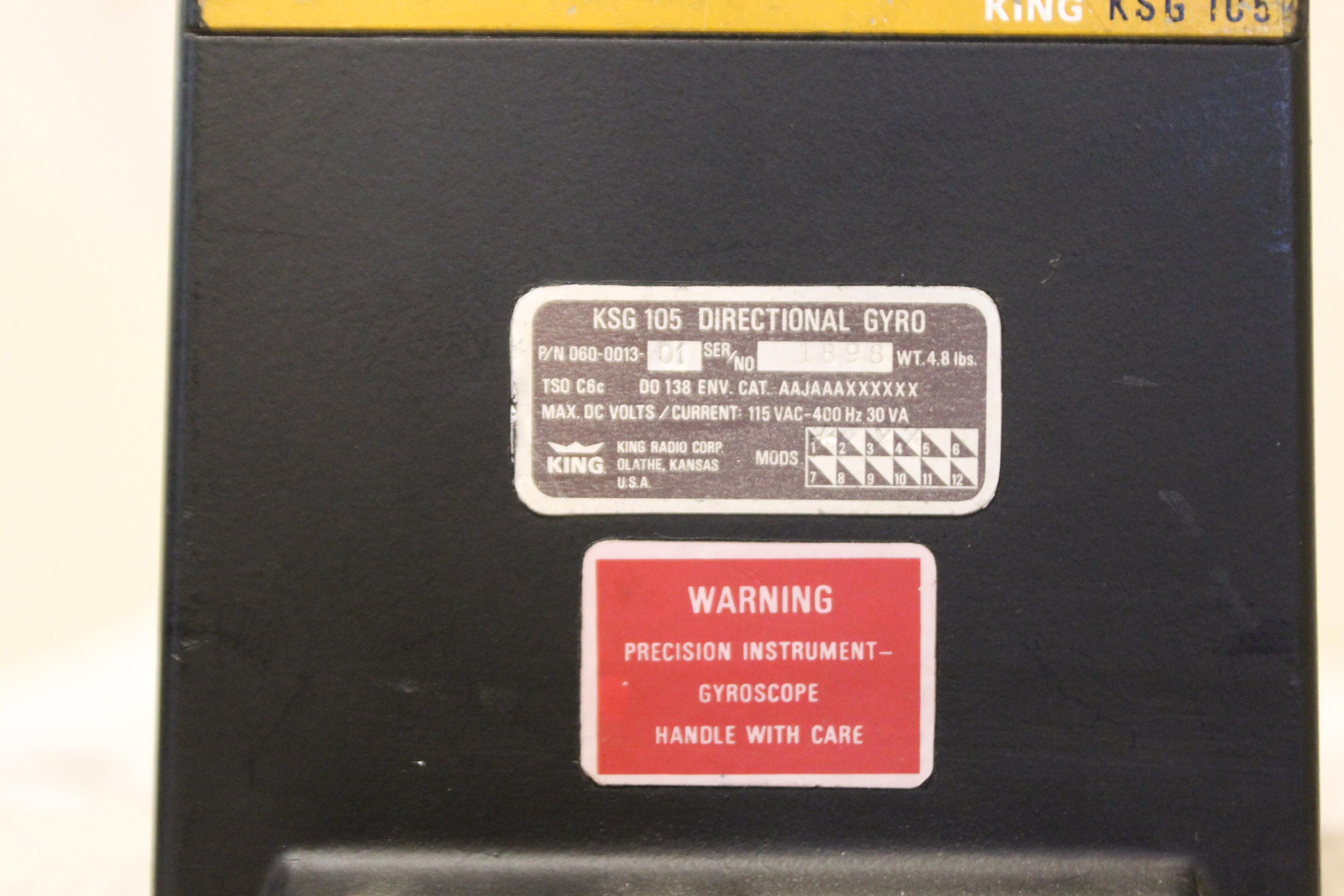 Bendix King Ksg 105 Directional Gyro Pn 060-0013-01