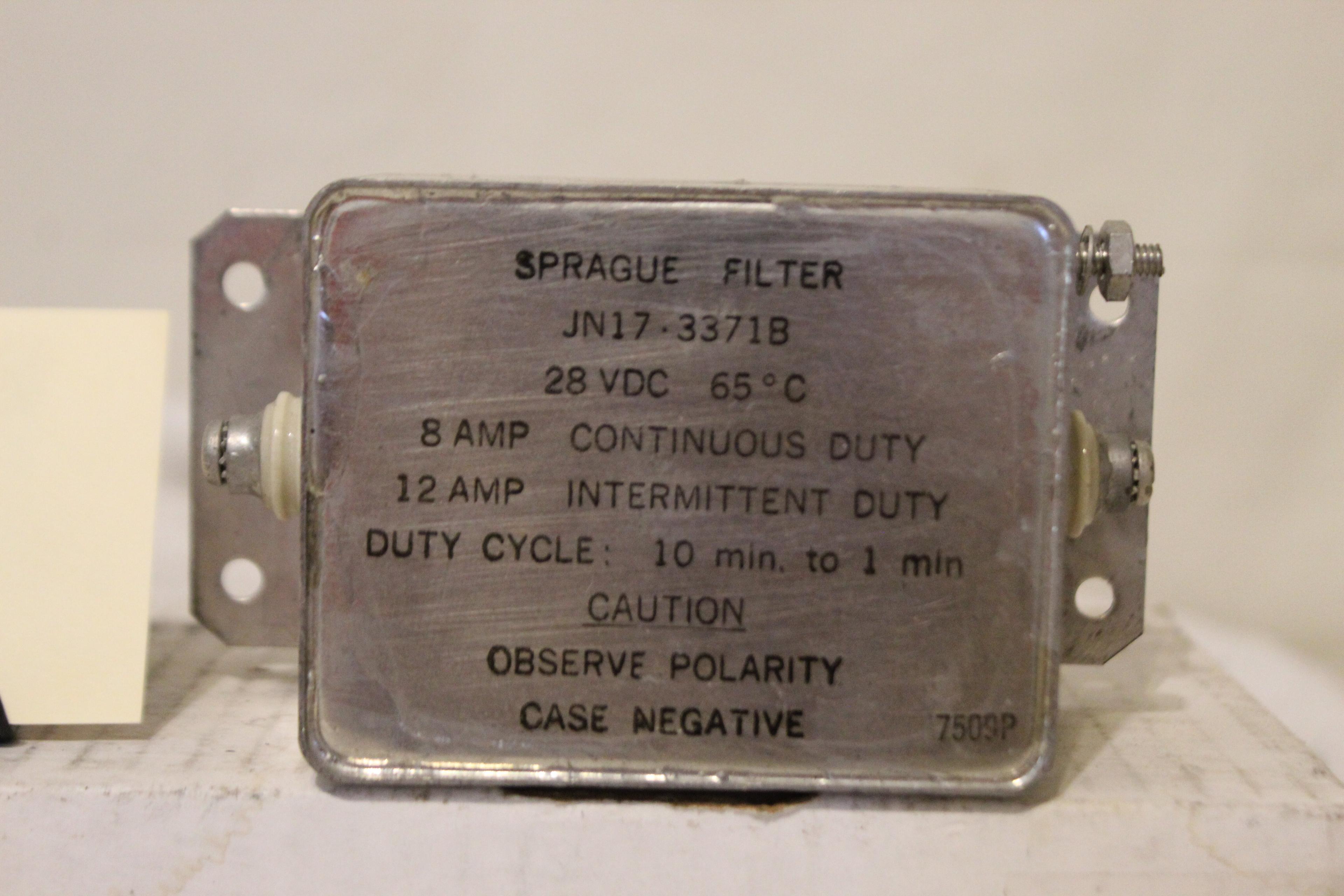 Sprague Aircraft Noise Filter Jn17 3371b