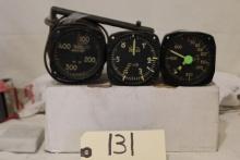 Lot Of 3 Kollsman Airspeed Indicator Pn 1214cx-8-05/pn 724 Cu-4-012/pn 865fnu-4-d4