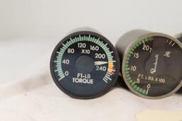 LOT OF 5 VARIOUS AVIATION GAUGES