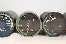 LOT OF 5 VARIOUS AVIATION GAUGES