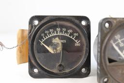 LOT OF 3 AIRVRAFT AMPERES GAUGES