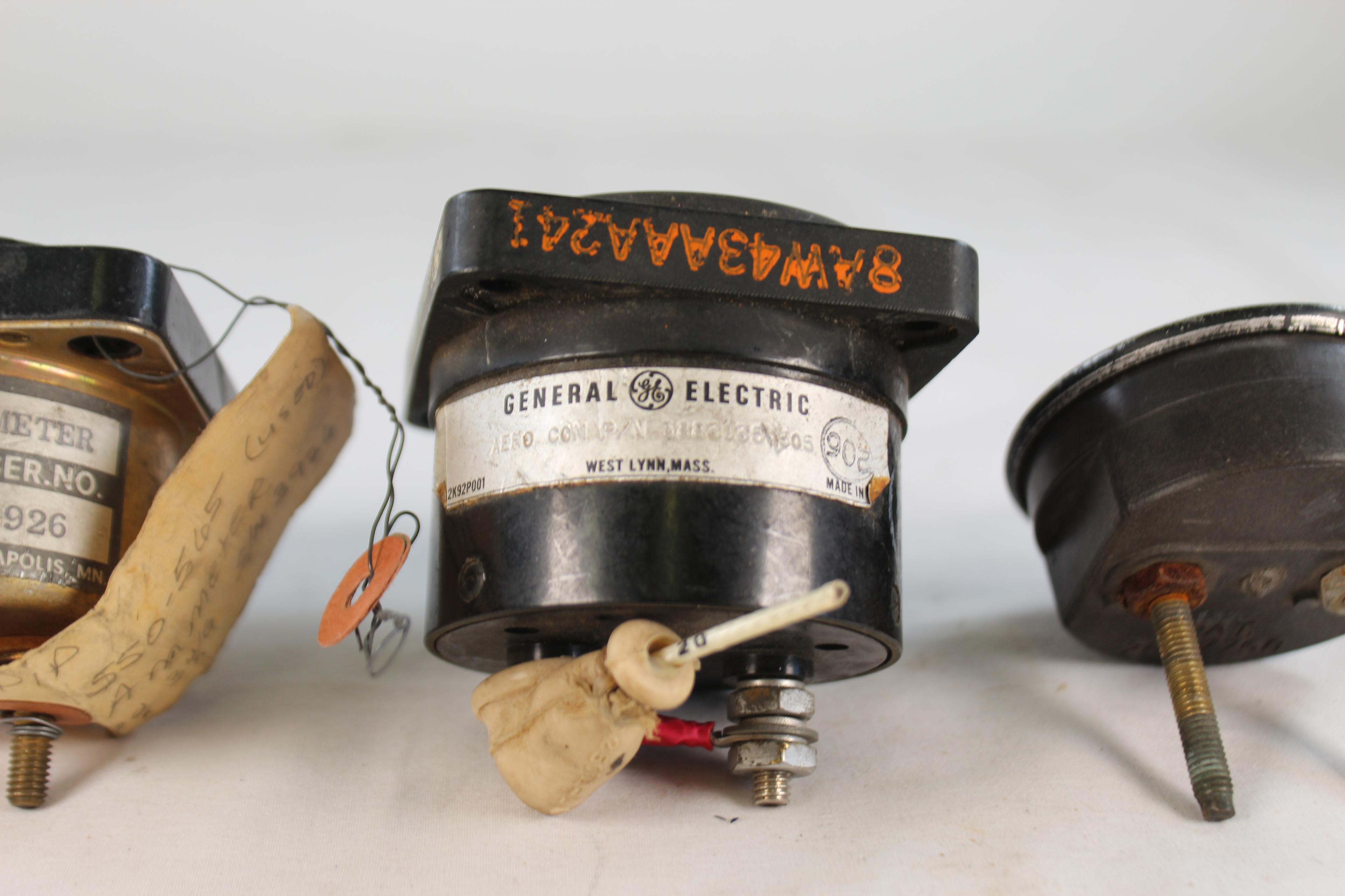 LOT OF 3 AIRVRAFT AMPERES GAUGES