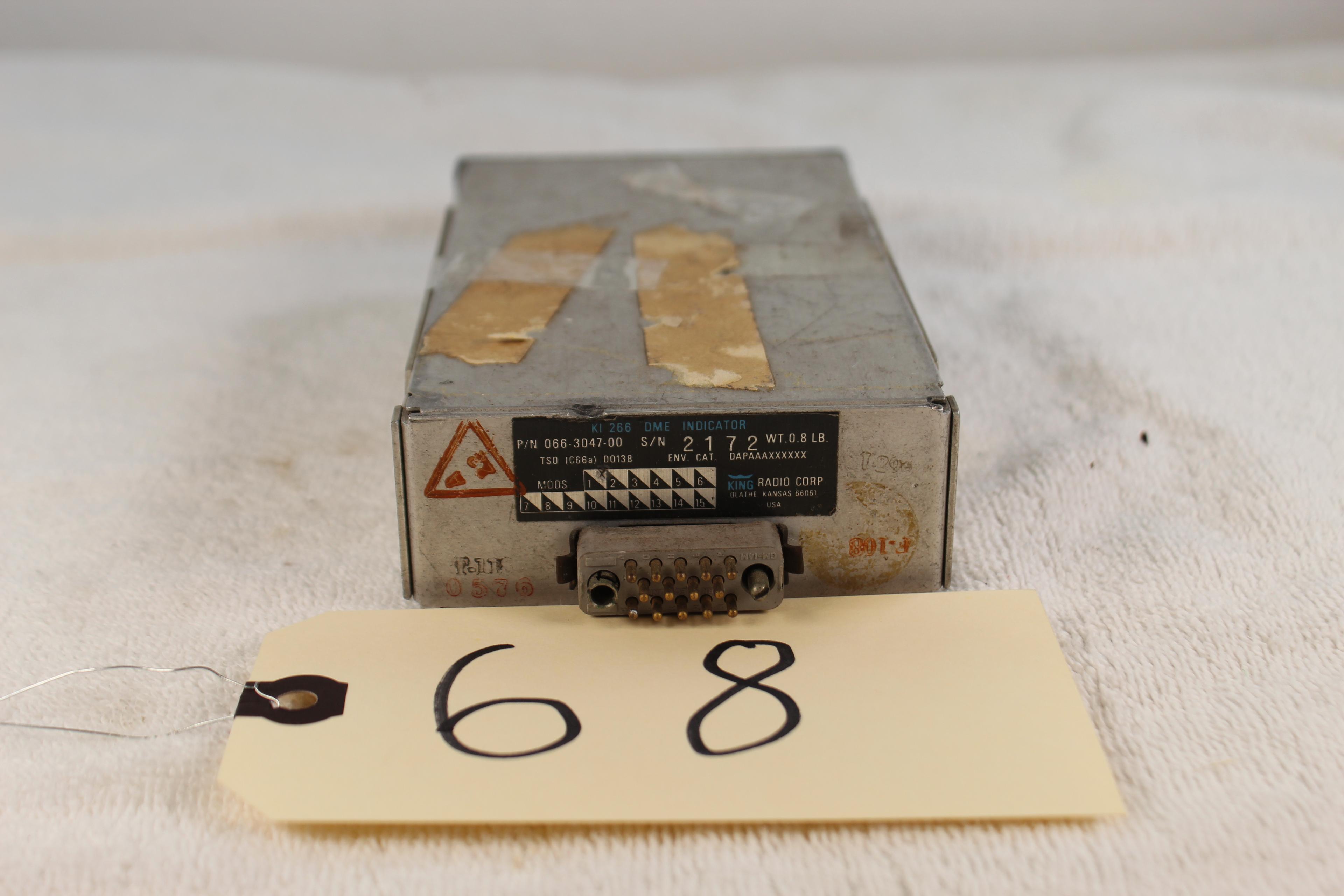 BENDIX KING KI 266 DME INDICATOR P/N 066-3047-00