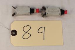 LOT OF 2 KLIXON TEXAS INSTRUMENTS PUSH PULL SWITCH P/N 7274-36-7.1/2 MFD-0584A