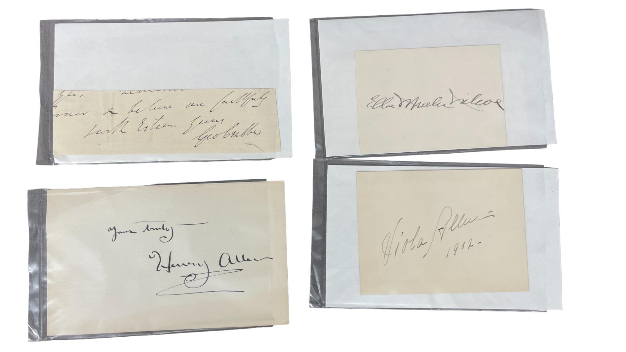 Vintage Signature Autograph Collection Lot
