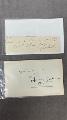 Vintage Signature Autograph Collection Lot