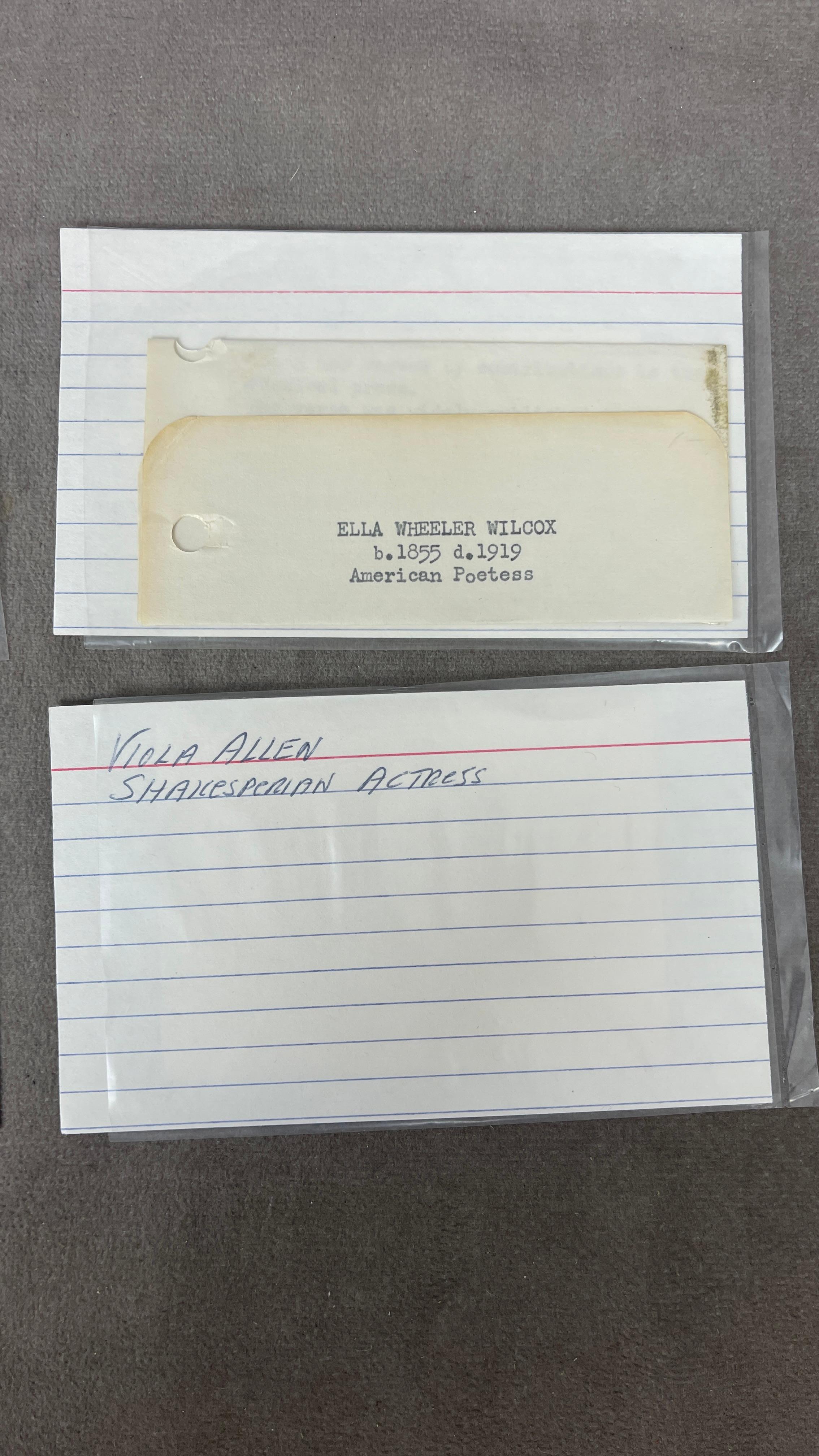 Vintage Signature Autograph Collection Lot