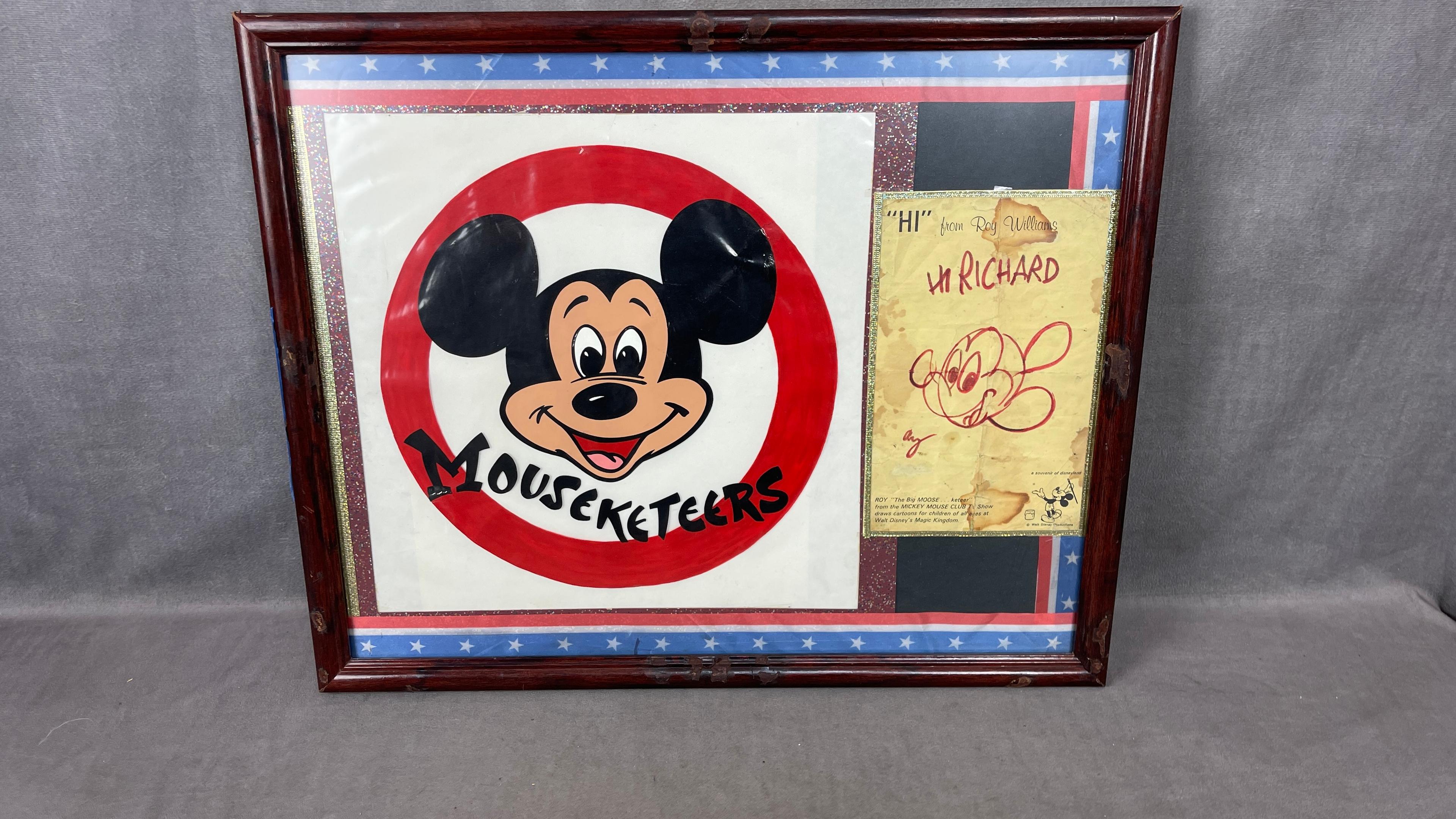 Disney Roy Williams Mickey Mouse and Mouseketeers Sketch Disneyland Souvenir