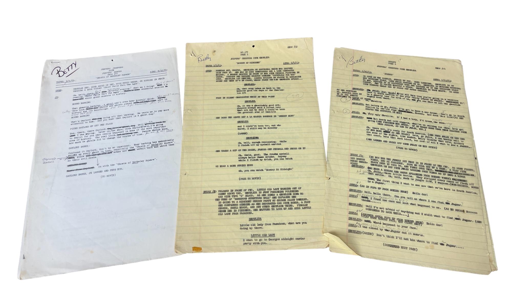 Vintage Jeerpers' Creepers Script Collection Lot