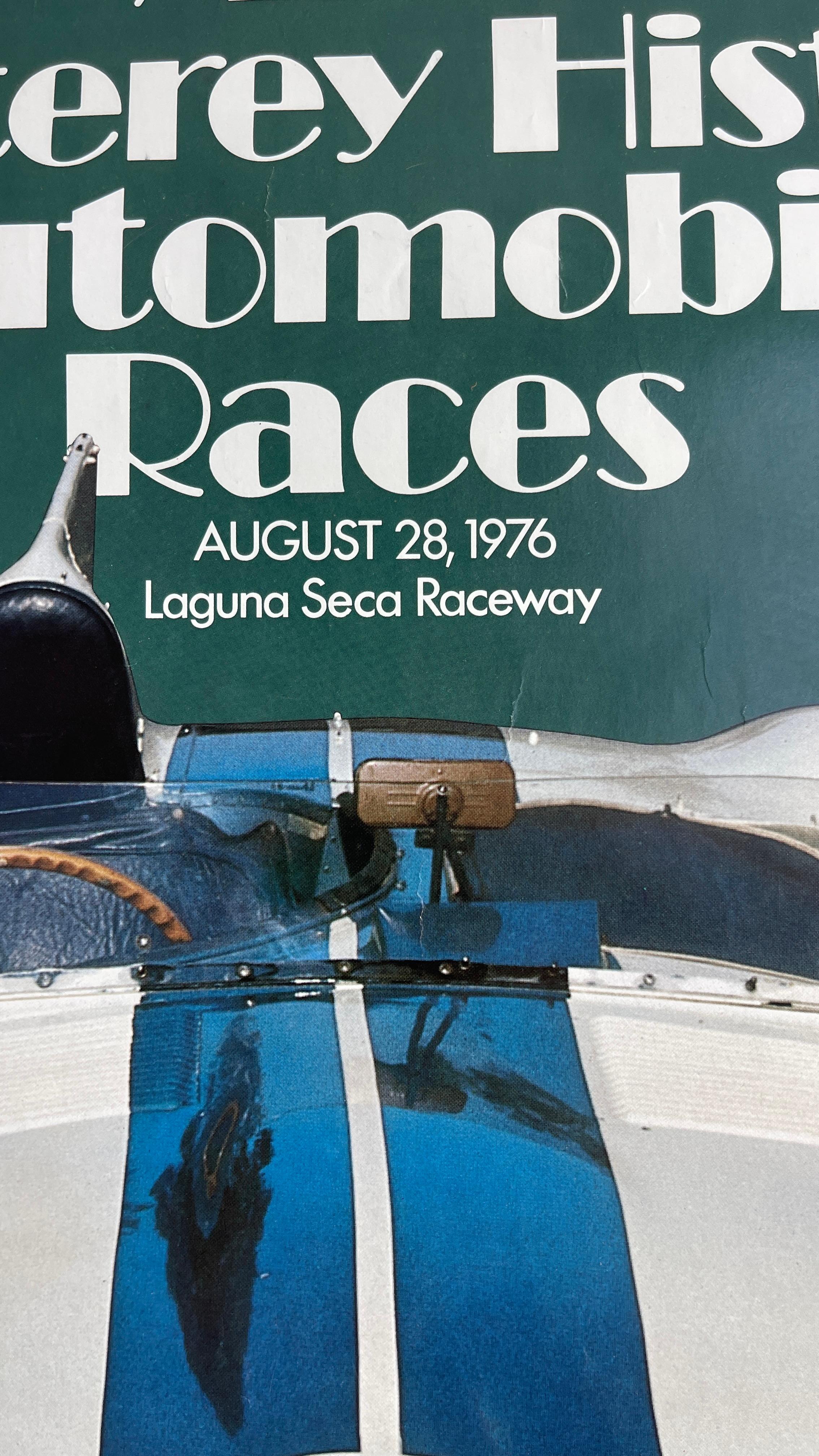 Vintage Original 3rd Annual Monterey Automobile Races 1976 Poster