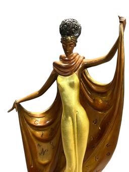 ERTE Romain De Tirtoff "Alphabet Lady" Bronze Sculpture Statue 13/375