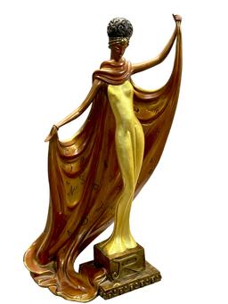 ERTE Romain De Tirtoff "Alphabet Lady" Bronze Sculpture Statue 13/375