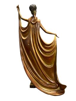 ERTE Romain De Tirtoff "Alphabet Lady" Bronze Sculpture Statue 13/375