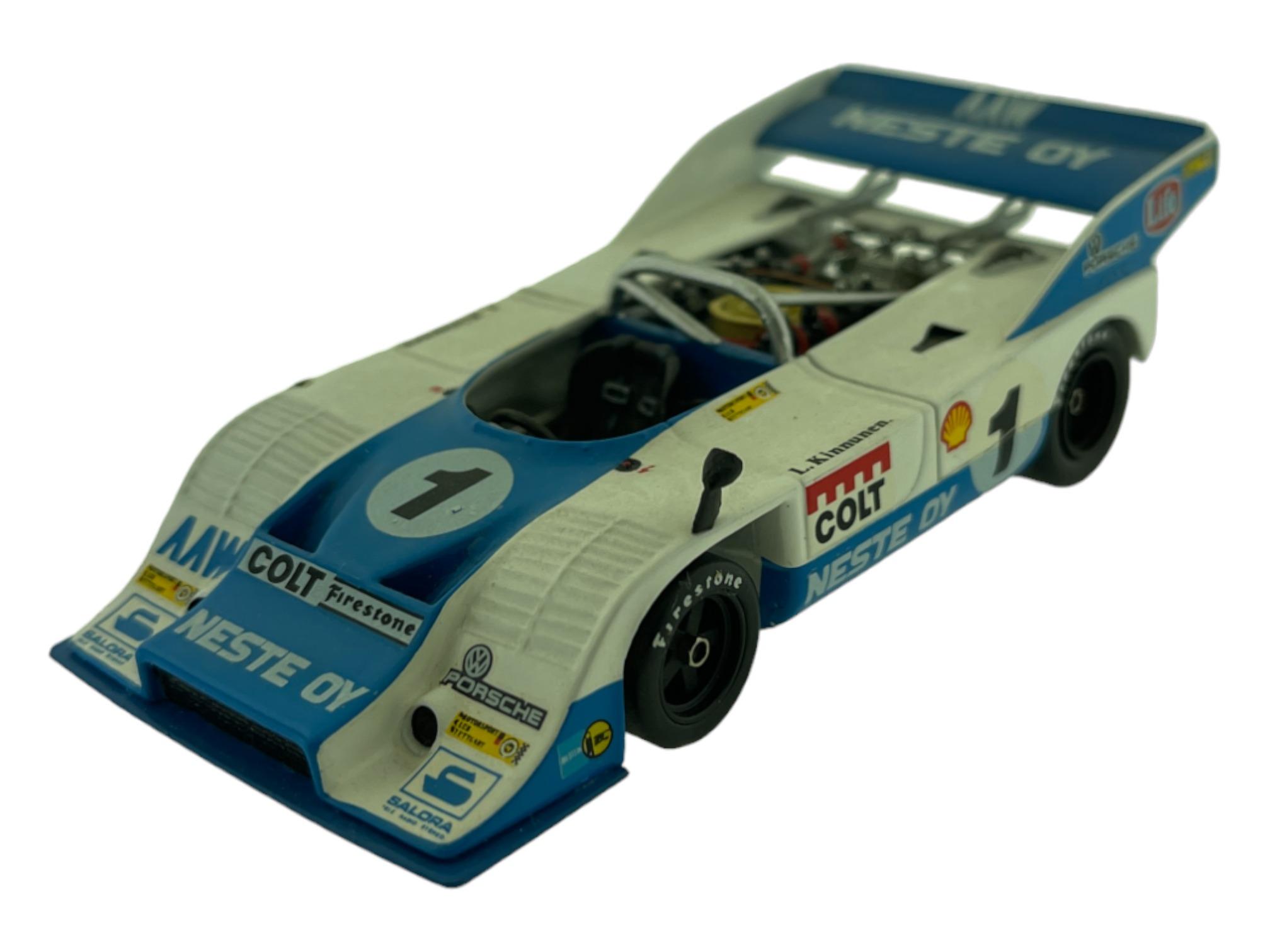 Vintage Model Car 1:43 Blue/White Porsche 917/10 Starter L.Kinnunen