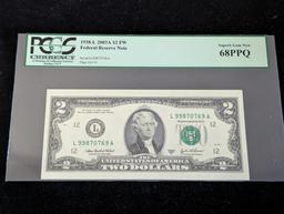 2003-A $2 Federal Reserve Note US Paper Money PCGS 68PPQ