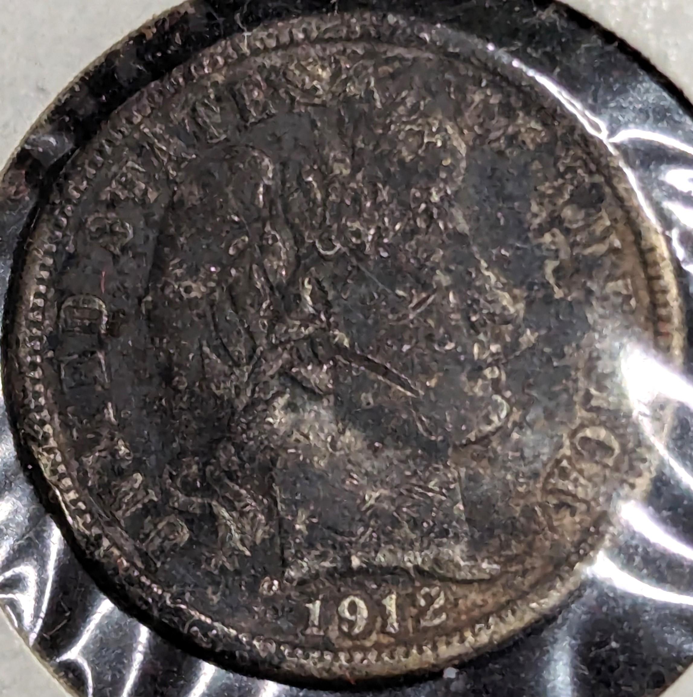 1912-D Barber Dime coin