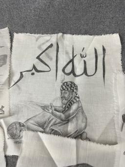 PRIMITIVE INMATE PRISON ART CELL PENCIL DRAWING CHICANO ON FABRIC