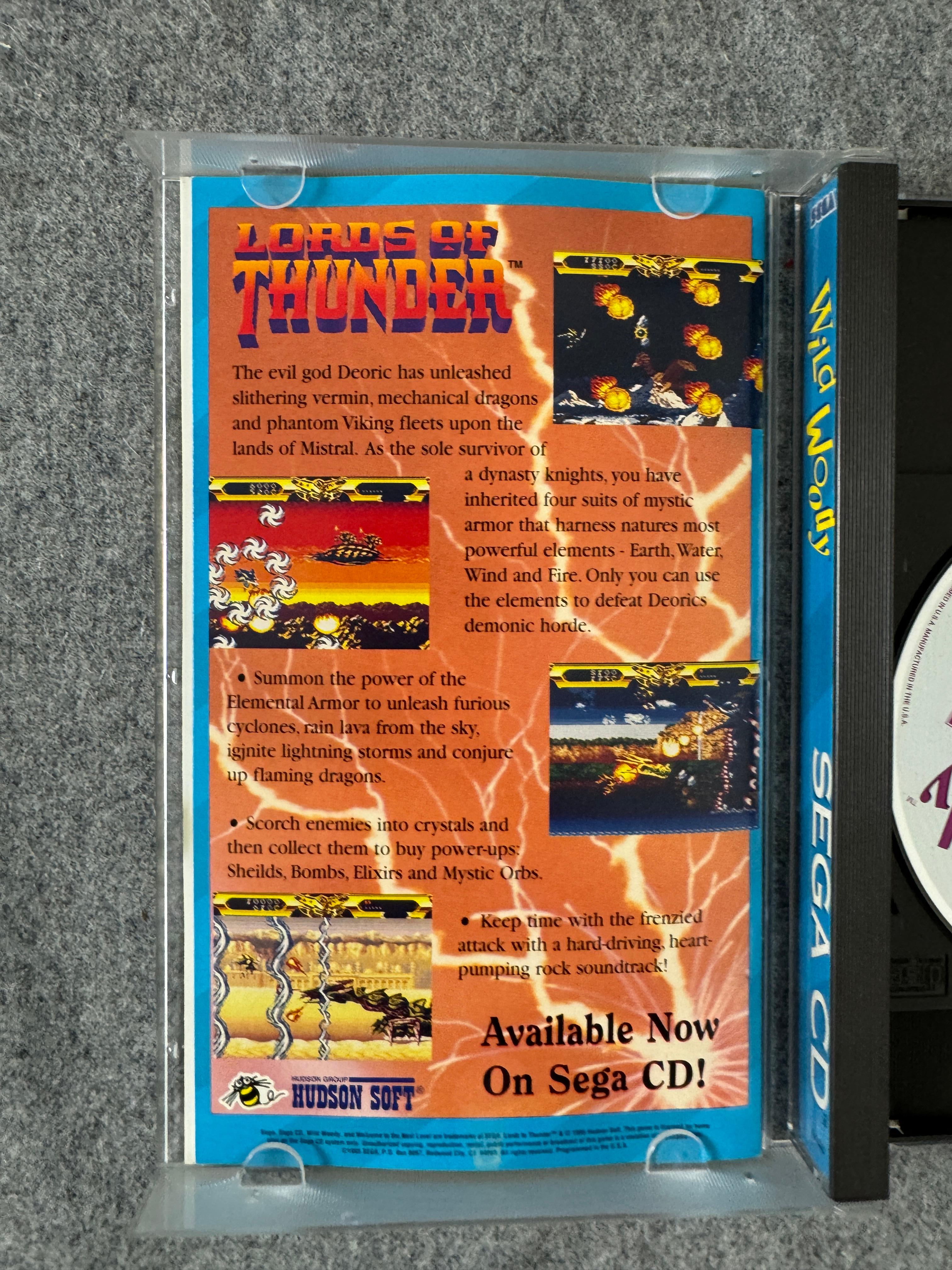Wild Woody - SEGA 4440 Complete Sega CD Game CIB with Registration 1995