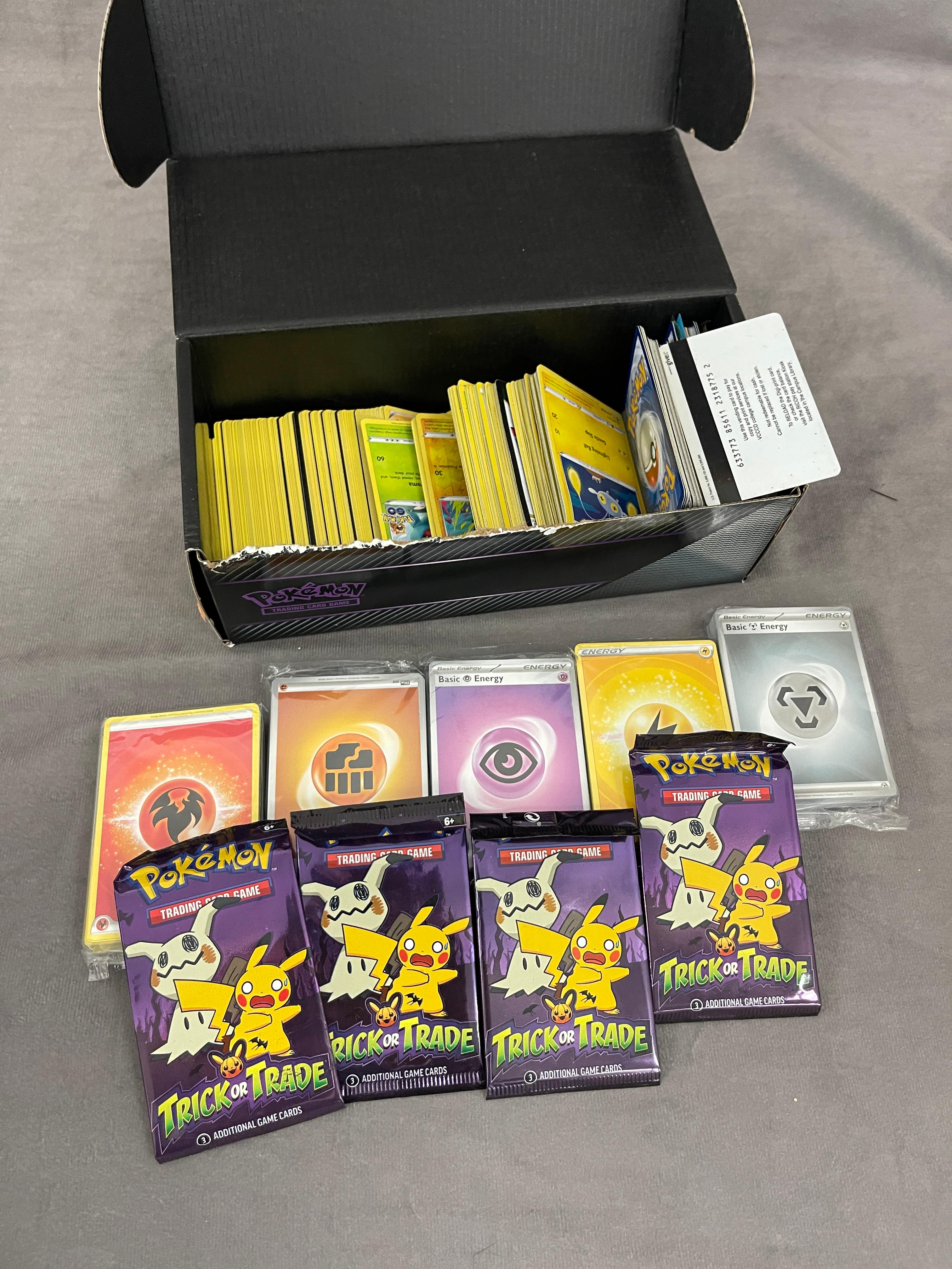 Pokemon Trading Card Collection Lot With Sealed Packs