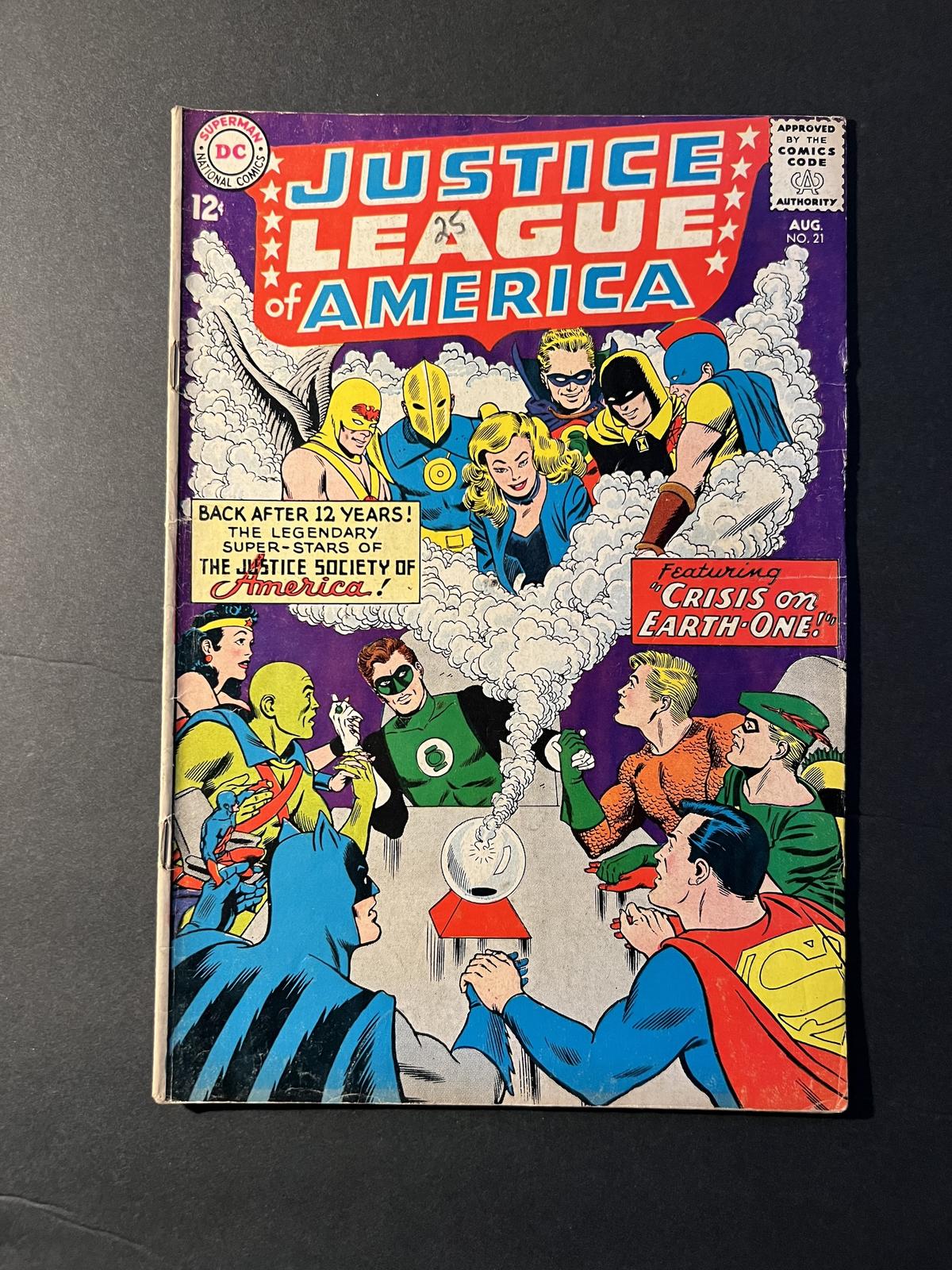 Justice League of America #21 DC 1st JSA Cross-Over Comic Book