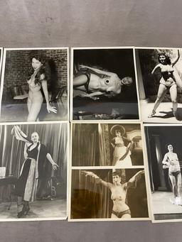 Vintage 1950's Original Burlesque Nude Pin up Model Risque Photo 8x10 Black & White Photographs