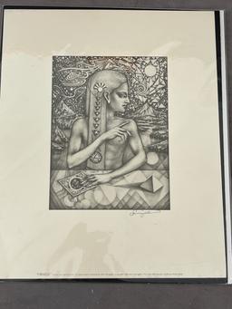 Visionary Art of John Swingdler 'Oracle' and 'The Wanderers' Reproduction Signed in Pencil