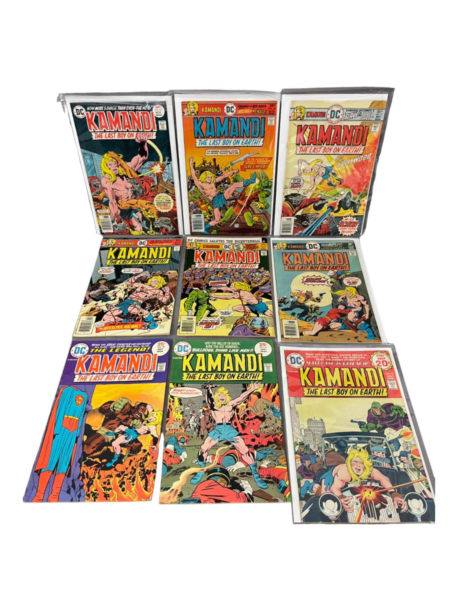Kamandi #19, #28, #29, #41, #42, #43, #44, #45, #47 DC Comic Book Collection Lot