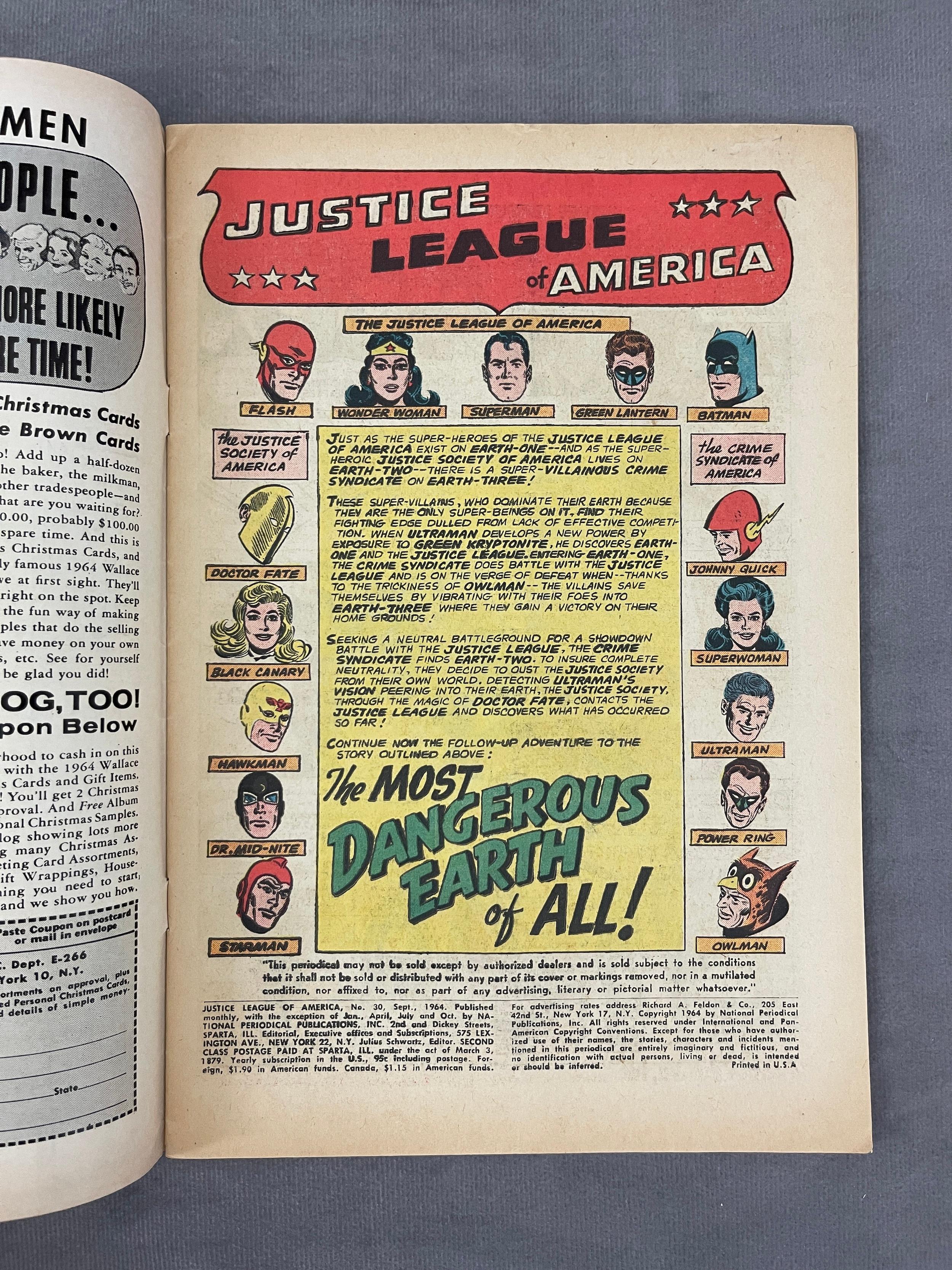 Justice League of America #30 & #42 DC Comic Book