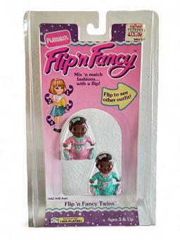 1991 Playskool Flip N Fancy Twins dolls