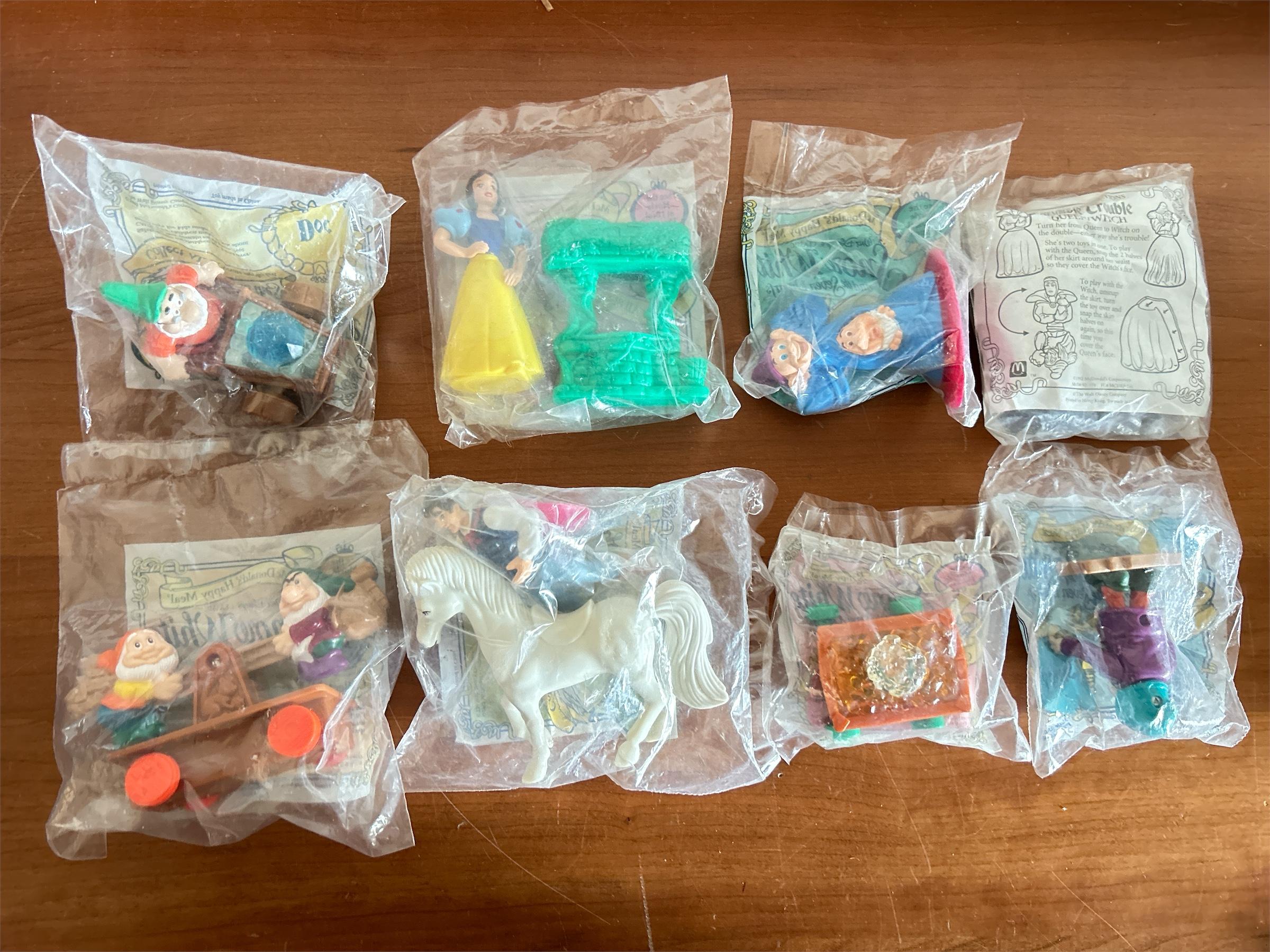 Vintage complete unopened set of McDonalds Snow White Happy Meal toys