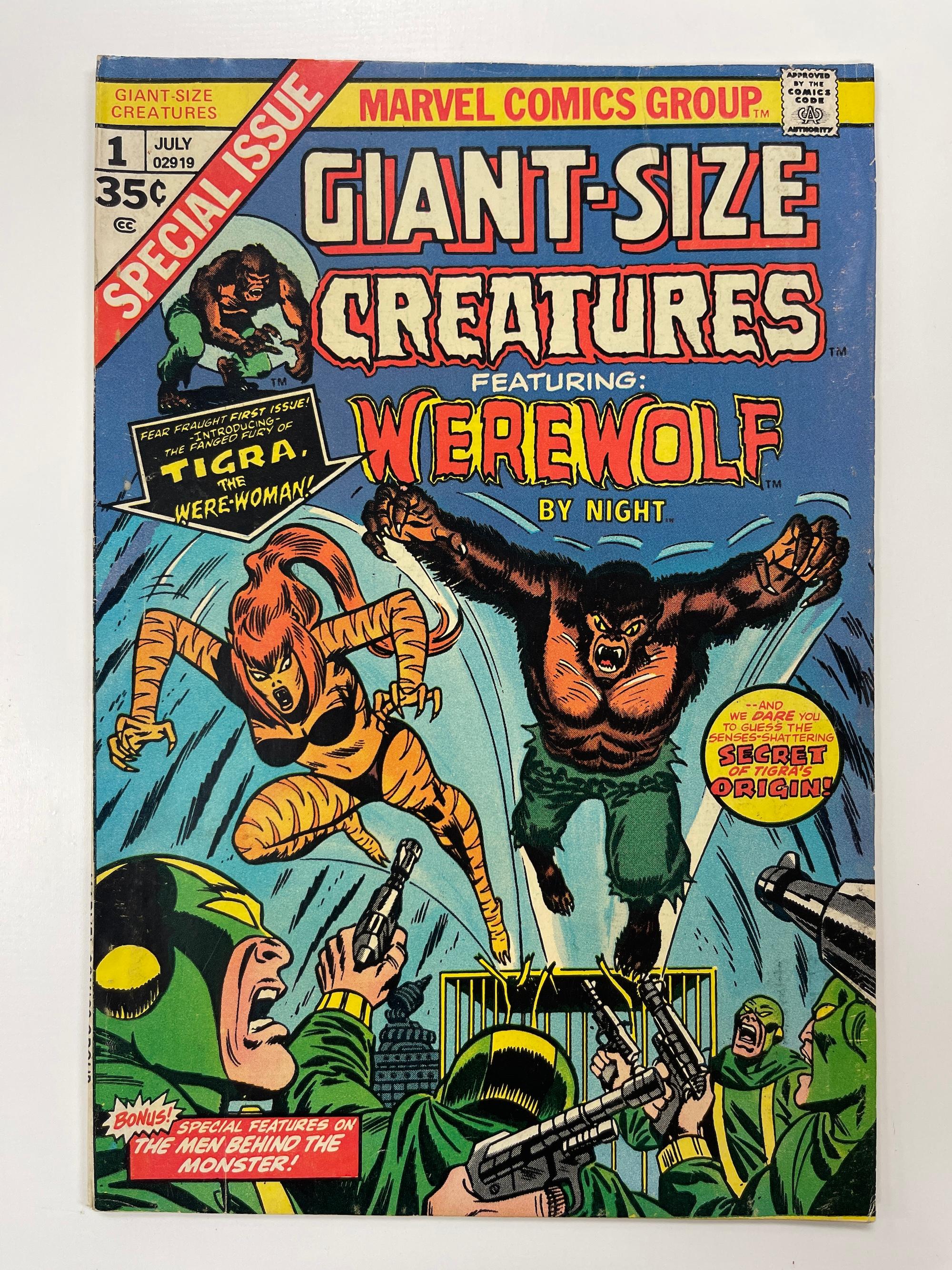GIANT-SIZE CREATURES #1 Werewolf by Night & Tigra Key