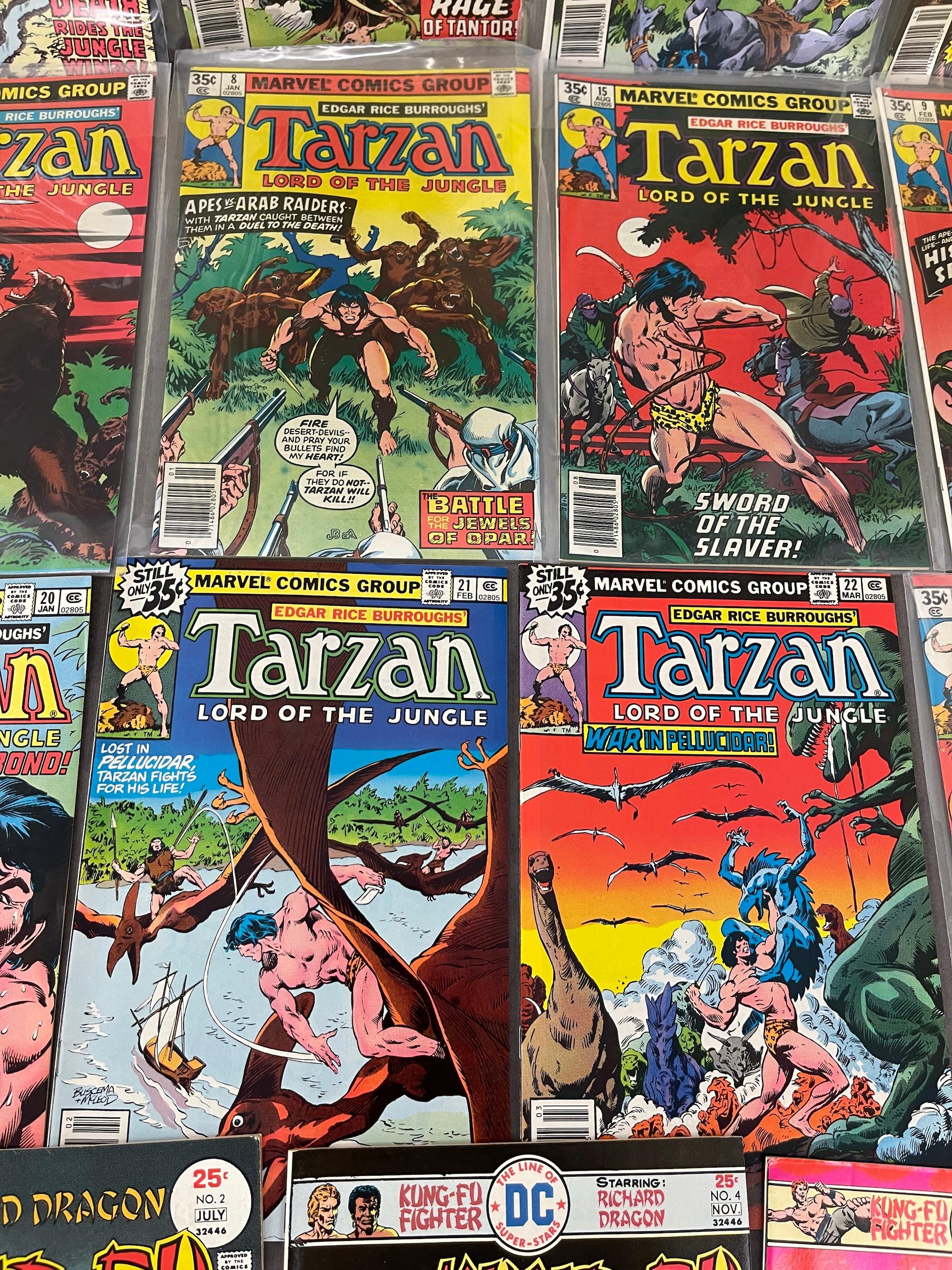 VINTAGE COMIC BOOK COLLECTION TARZAN KUNG-FU LOT 19