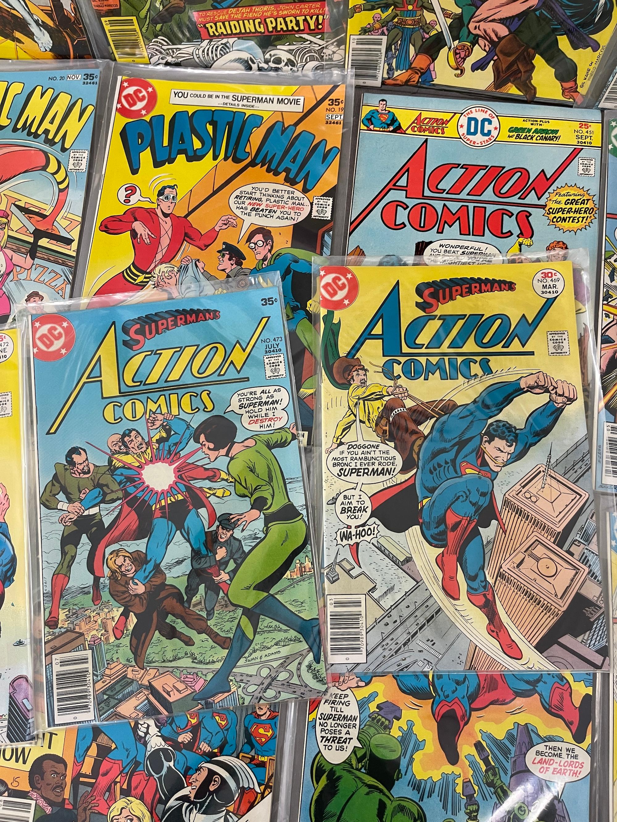 VINTAGE COMIC BOOK COLLECTION ACTION COMICS WARLORD LOT 18