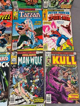 VINTAGE COMIC BOOK COLLECTION TARZAN FLASH KULL DC AND MARVEL COMICS LOT 18