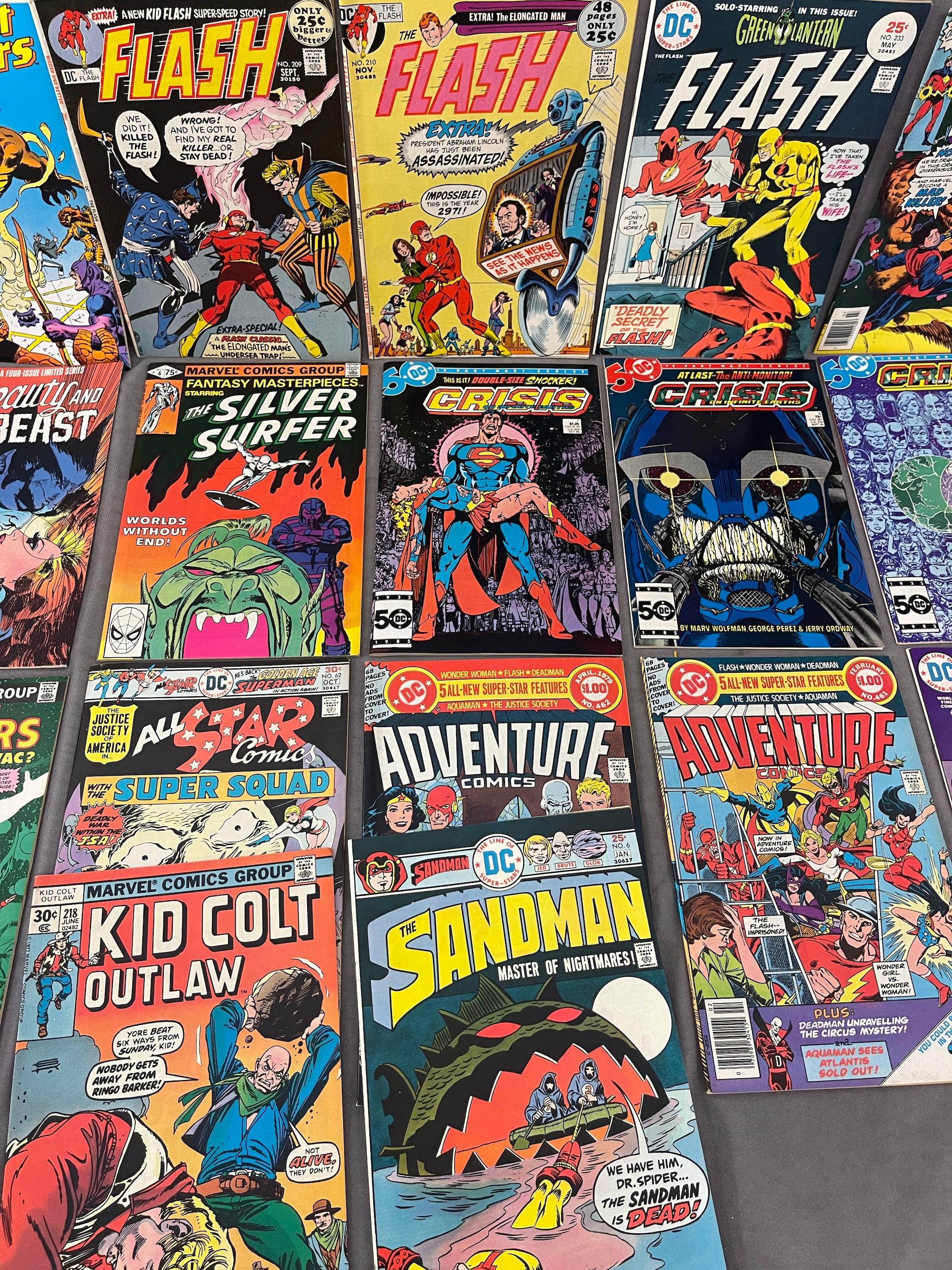 VINTAGE COMIC BOOK COLLECTION SILVER SURF ADVENTURE WORLDS FINEST FLASH CRISIS LOT 17