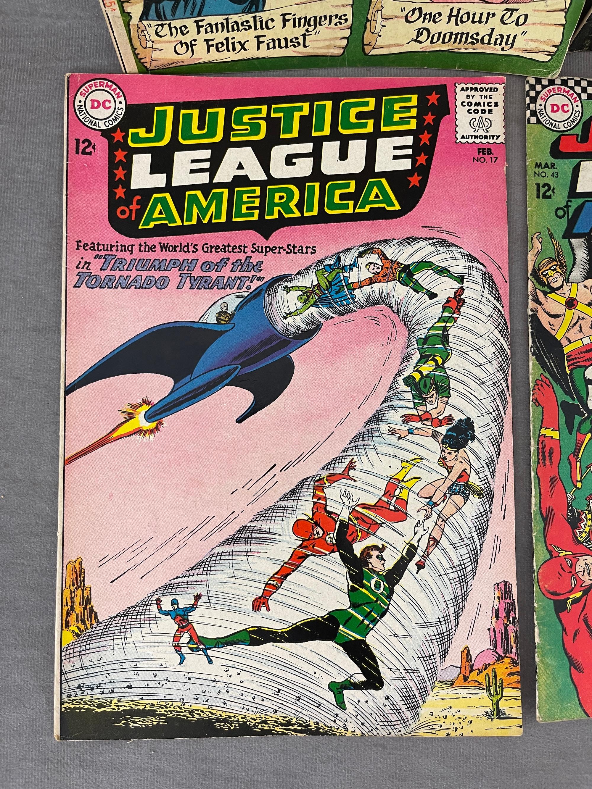 VINTAGE COMIC BOOK COLLECTION JUSTICE LEAGUE OF AMERICA 26, 49, 85, 48,43, 17 LOT 6