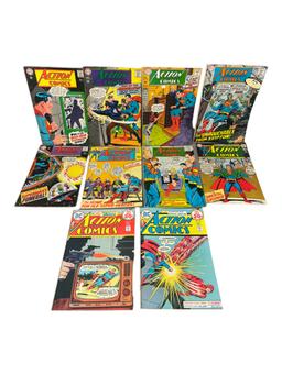 VINTAGE COMIC BOOK COLLECTION ACTION COMICS LOT 10