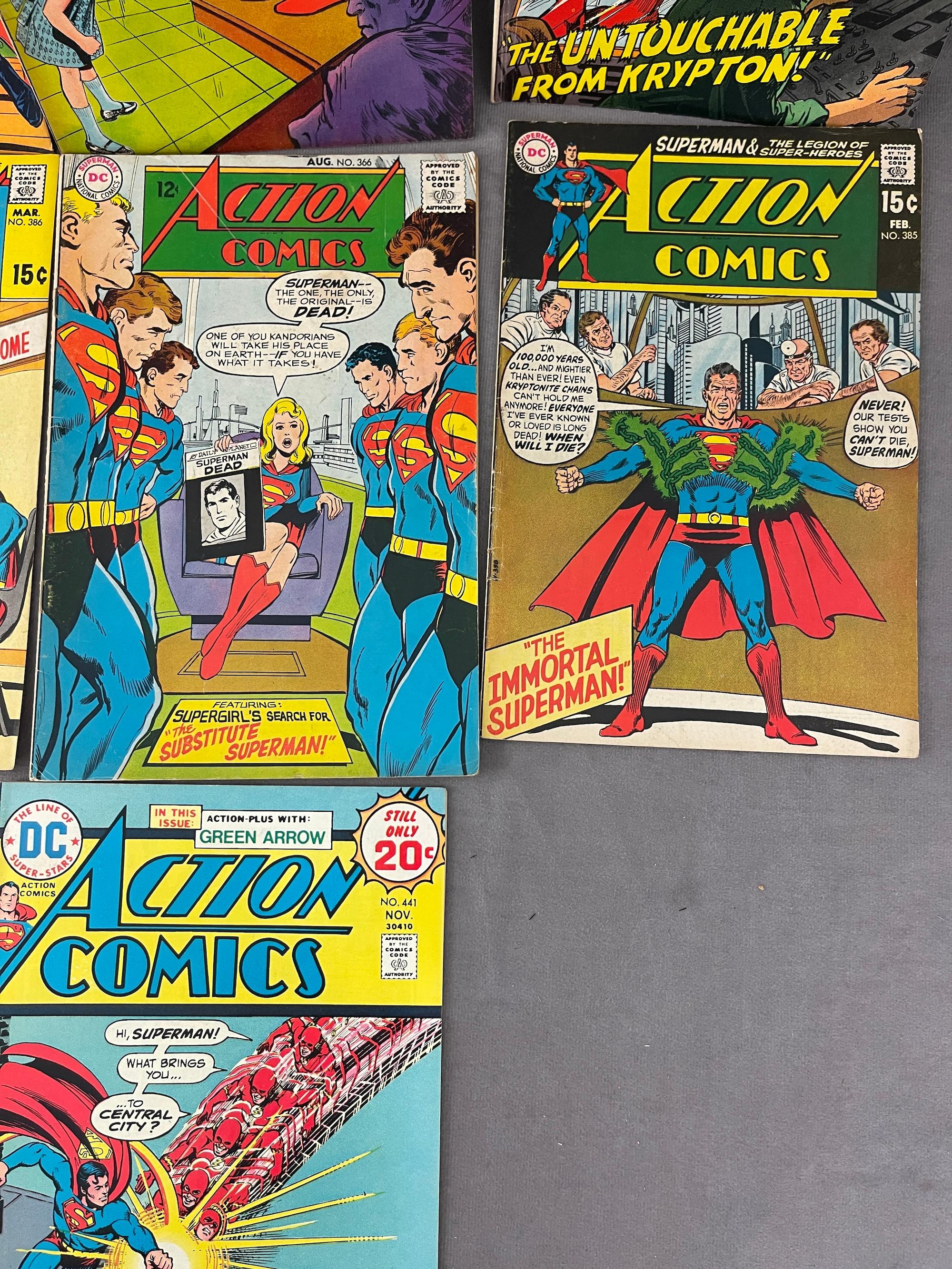 VINTAGE COMIC BOOK COLLECTION ACTION COMICS LOT 10