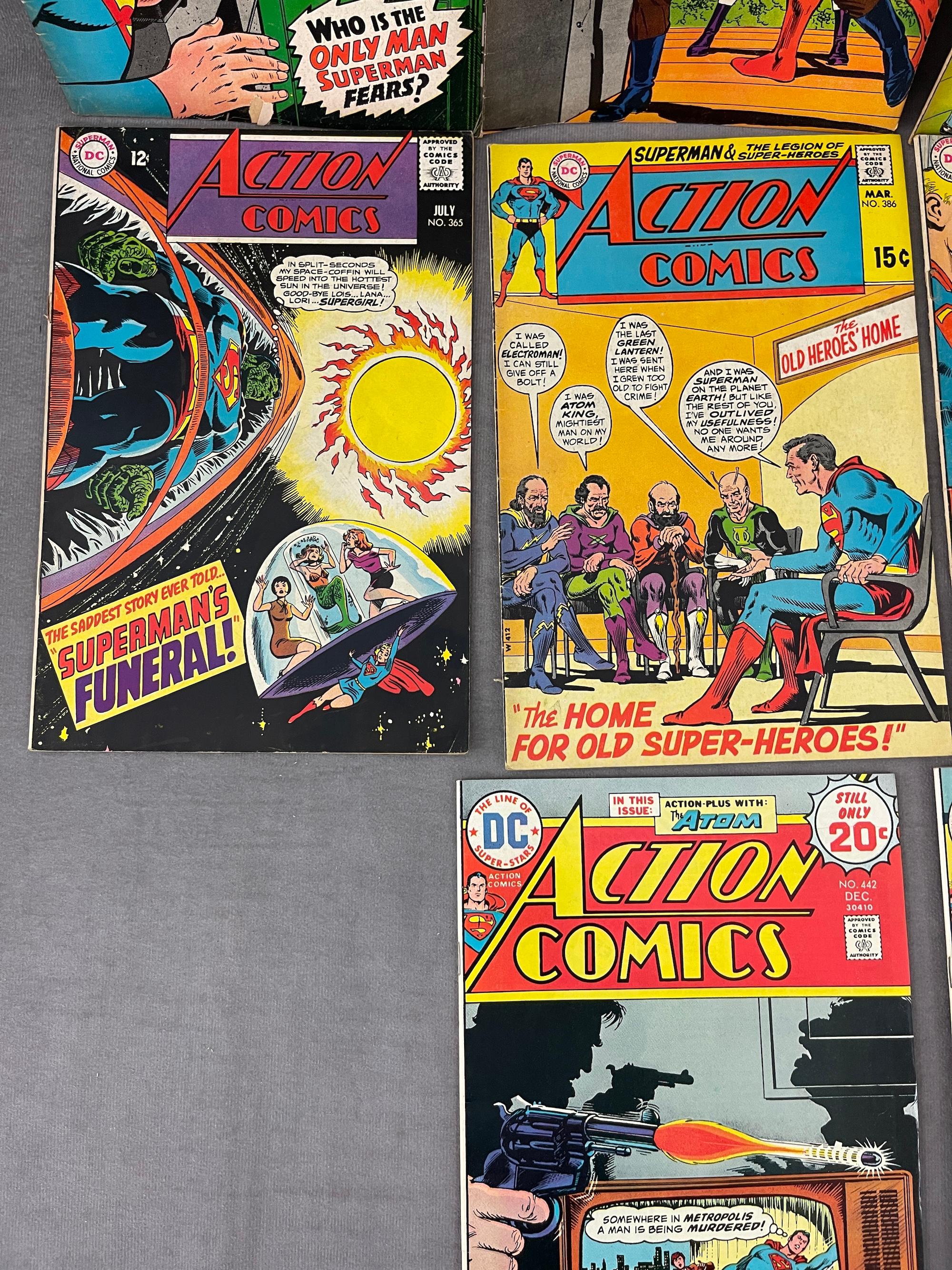 VINTAGE COMIC BOOK COLLECTION ACTION COMICS LOT 10