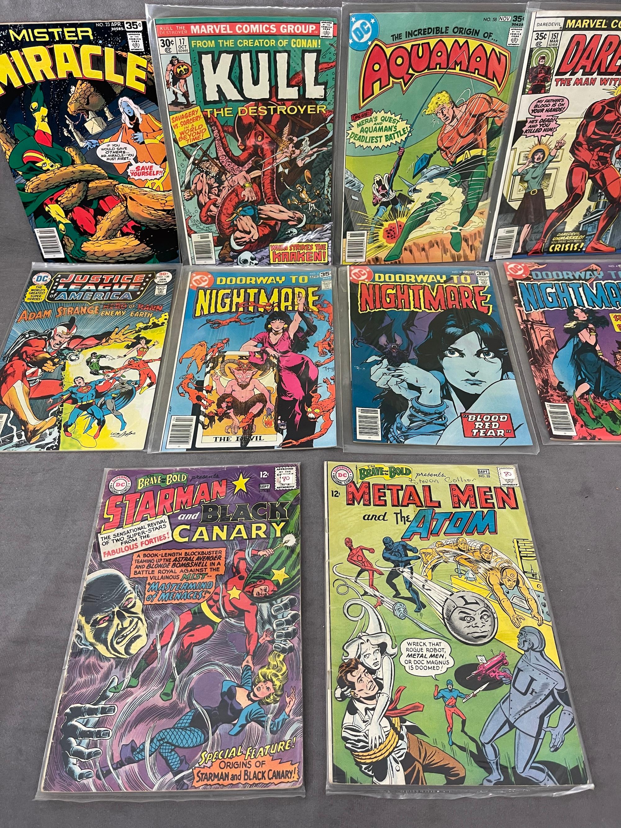 VINTAGE COMIC BOOK COLLECTION METAL MAN ATOM NITHMARE LOT 10