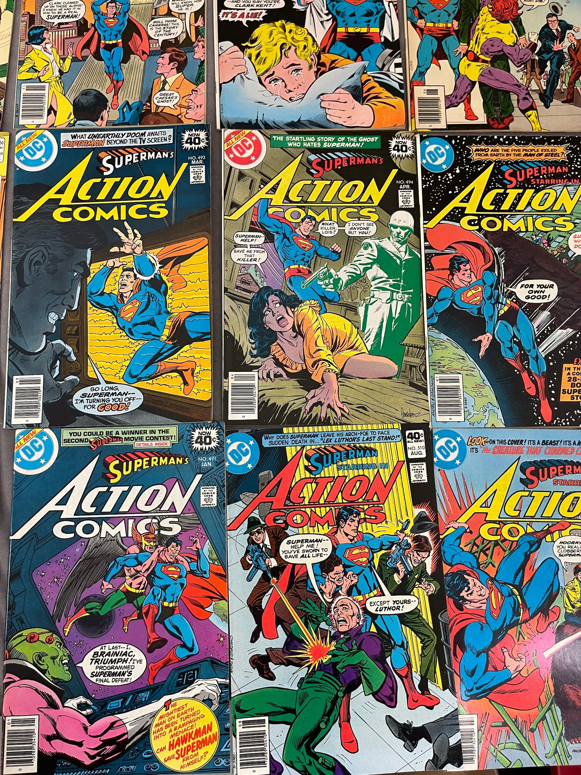 VINTAGE COMIC BOOK COLLECTION ACTION COMICS DC COMICS LOT 29