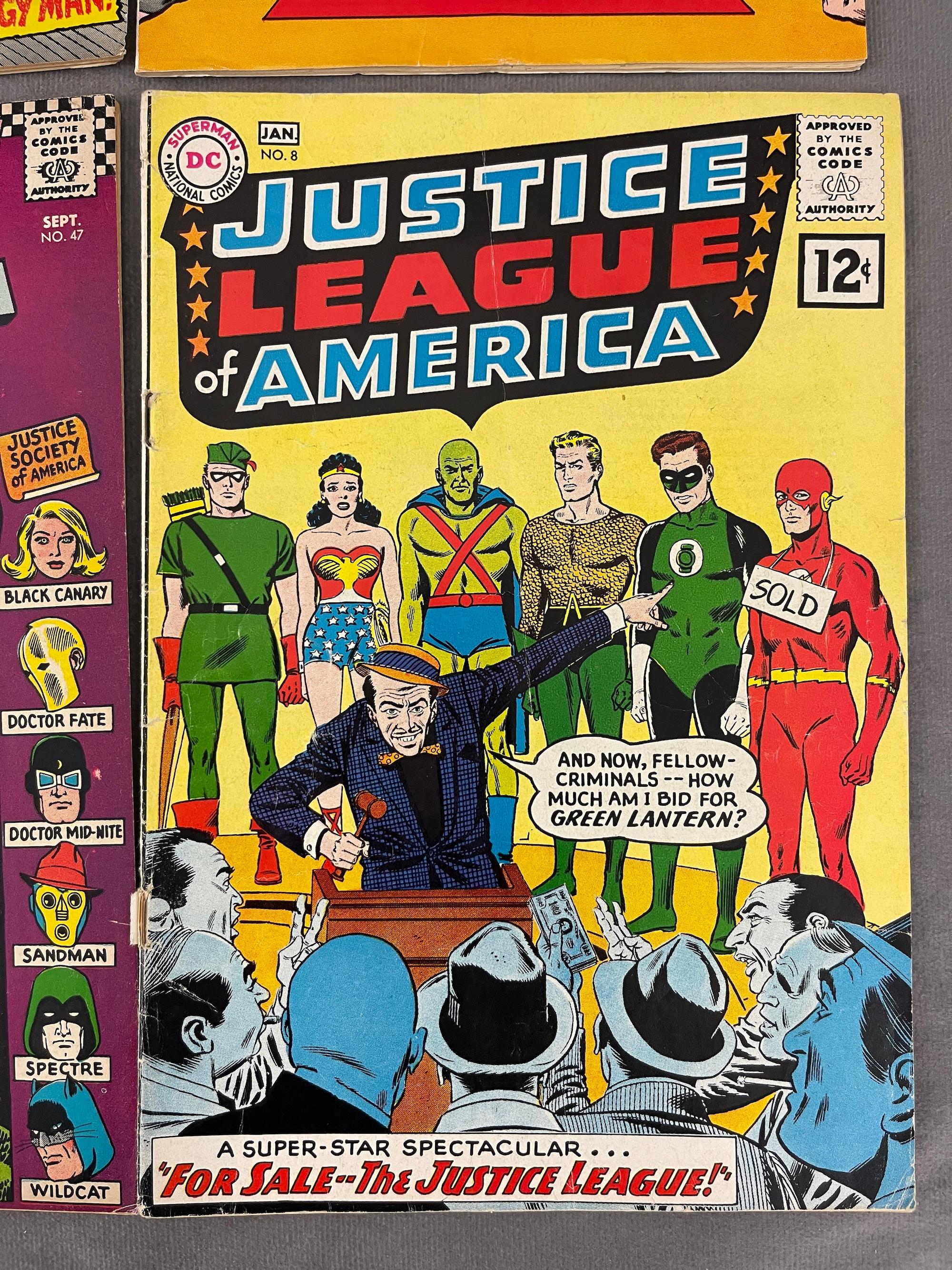 Vintage Justice League of America Marvel Comic Book #8, #47, #101, #104, #108 Collection Lot of 5